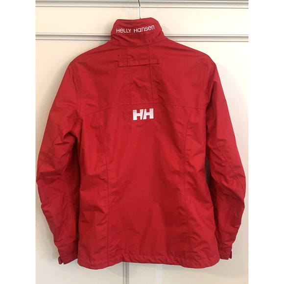 Helly Hansen Jacket Women Sz Small Red HELLY TECH® Ski Winter Coat Viking Logo - Picture 2 of 16